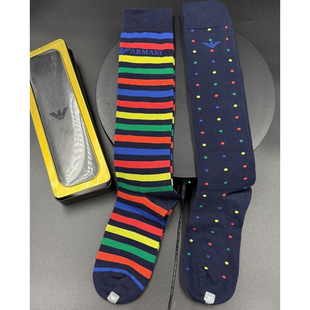Emporio Armani Socks set, 2 pairs, Men's colorful socks, one size fits all, box